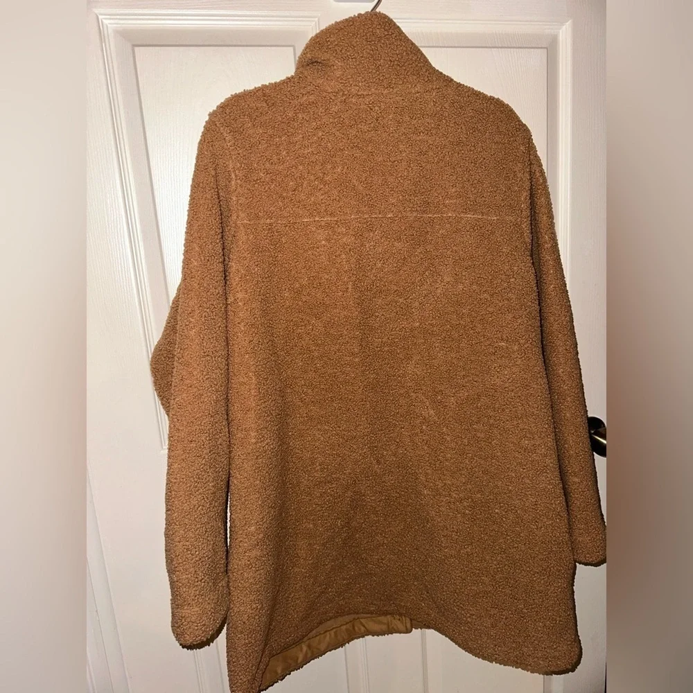 Columbia Women's hidden ridge fleece Sherpa Brown Teddy Jacket XL winter fall